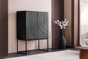 Designová vysoká komoda Waseemah 120 cm černé mango