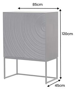 Designová vysoká komoda Waseemah 120 cm černé mango