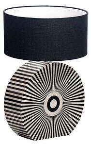 Designová stolní lampa Ilissa 62 cm černo-bílá