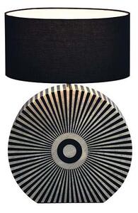 Designová stolní lampa Ilissa 62 cm černo-bílá