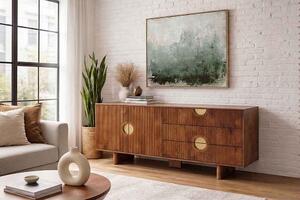Designová komoda Opaline 177 cm hnědé mango