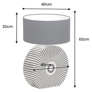 Designová stolní lampa Ilissa 62 cm černo-bílá