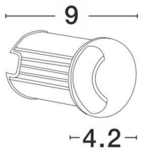 NV 9203111 Venkovní zapuštěné svítidlo do země BANG nikl satén hliník LED 1W 3000K IP67 100-240V 42st. vč. driveru - NOVA LUCE
