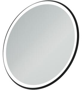 Zrcadlo kruhové 90 cm s kovovou rozetou a LED osvětlením, barva Neutral T4133BH