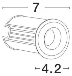 NV 9203113 Venkovní zapuštěné svítidlo do země BANG nikl satén hliník LED 1W 3000K IP67 100-240V 42st. vč. driveru - NOVA LUCE