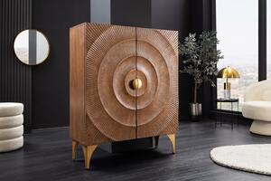Designová vysoká komoda Venetia 120 cm hnědé mango