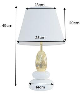 Designová stolní lampa Kaloosh 45 cm bílá