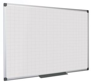 Bílá magnetická popisovací tabule s potiskem, čtverce/rastr, 1200 x 900 mm