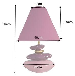 Designová stolní lampa Kalpana 60 cm růžová