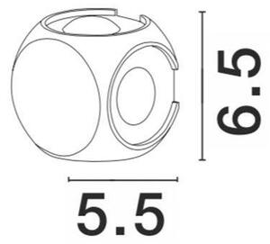 NV 9226214 Venkovní nástěnné svítidlo ZARI černý hliník a sklo Osram LED 4x1W 3000K 100-240V 4x38st. IP54 světlo ve čtyřech směrech - NOVA LUCE