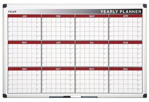 Roční plánovací tabule, magnetická, dny/měsíce, 900 x 600 mm