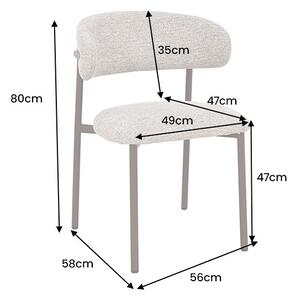 Designová jídelní židle Harding taupe béžová / hnědá