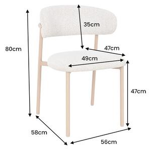 Designová jídelní židle Harding béžová / přírodní hnědá