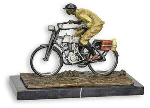 Bronzová socha Retro motocyklista