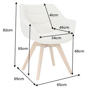 Designová otočná židle Kiara béžová