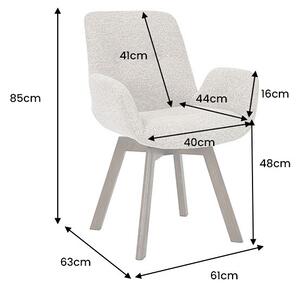 Designová otočná židle Yanisin taupe / hnědá
