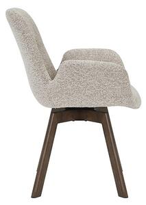 Designová otočná židle Yanisin taupe / hnědá