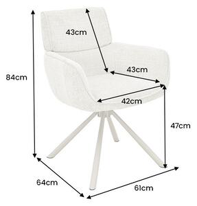 Designová otočná židle Parthenia šampaňská béžová
