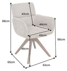 Designová otočná židle Parthenia taupe / hnědá