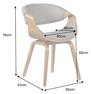Designová jídelní židle Taariq šedá