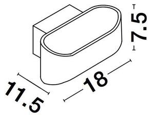 NV 9257871 Venkovní nástěnné svítidlo MILE bílý hliník a sklo LED 9W 3000K 100-240V 155st. IP54 světlo nahoru a dolů - NOVA LUCE