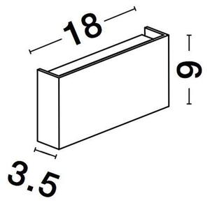 NV 9262111 Venkovní nástěnné svítidlo MILE bílý hliník a sklo LED 2x5W 3000K 100-240V 102st. IP54 světlo nahoru a dolů - NOVA LUCE