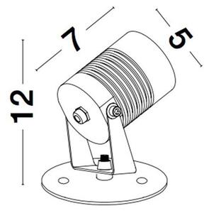 NV 9271431 Venkovní nástěnné svítidlo FEND černý hliník a sklo LED 5W 3000K 100-240V 21st. IP65 - NOVA LUCE