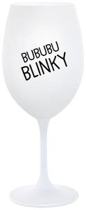 BUBUBUBLINKY - bílá sklenička na víno 350 ml