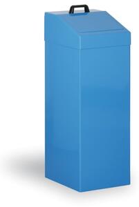 Kovový odpadkový koš na tříděný odpad, 100 l, modrý