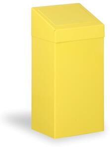 Kovový odpadkový koš na tříděný odpad, 45 l, žlutý