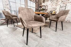 Designové křeslo Esmeralda šedobéžové-taupe