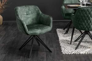 Designová židle Natasha tmavě zelený samet