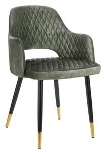 Designová židle Laney šedozelený samet