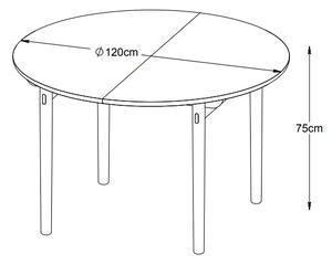 Designový jídelní stůl Wally 120 - 165 cm přírodní dub