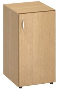 Nízká kancelářská skříňka CLASSIC - dveře pravé, 400 x 470 x 735 mm, buk