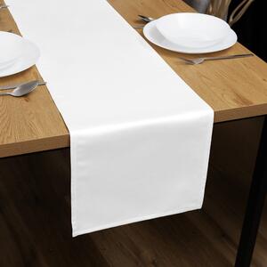 Biante Saténový běhoun na stůl polyesterový Satén LUX-040 Bílý 20x120 cm