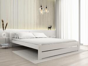 Postel IKAROS DOUBLE 140 x 200 cm, bílá s laťkovým roštem