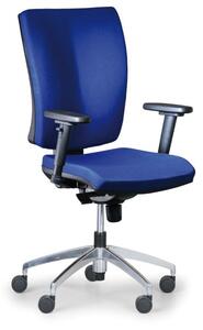 Kancelářská židle LEON PLUS, modrá, ocelový kříž