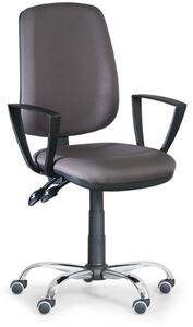 Kancelářská židle ATHEUS s područkami, kovový kříž, šedá