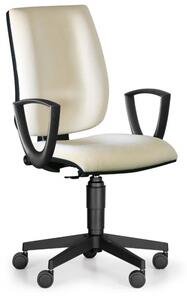 Kancelářská židle FIGO s područkami, permanentní kontakt, oranžová
