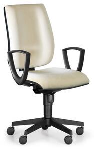 Kancelářská židle FIGO s područkami, synchronní mechanika, zelená