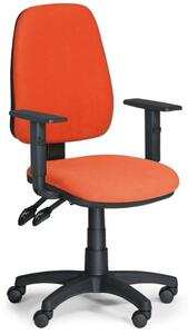 Kancelářská židle ALEX s područkami, oranžová