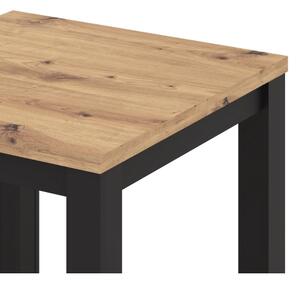 Rozkládací jídelní stůl ZARO 80/160x80 cm dub artisan/černá