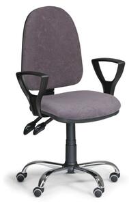 Kancelářská židle TORINO s područkami, asynchronní mechanika, šedá