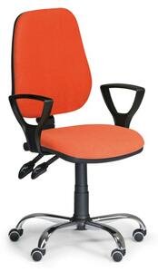 Kancelářská židle COMFORT s područkami, oranžová