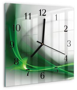 Skleněné hodiny na stěnu Abstraktní čáry zskc-30x30-00057941