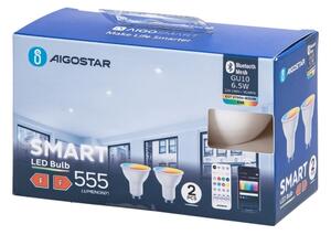 SADA 2x LED RGBW Stmív. žárovka MESH Smart GU10/6,5W/230V 2700-6500K - Aigostar