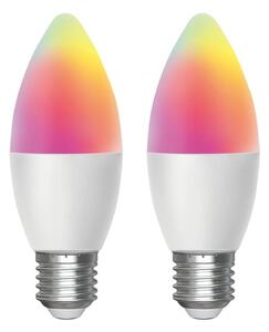 SADA 2x LED RGBW Stm. žárovka MESH Smart C37 E27/6,5W/230V 2700-6500K - Aigostar