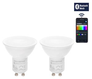 SADA 2x LED Stmív. žárovka MESH Smart GU10/6,5W/230V 2700-6500K + DO - Aigostar
