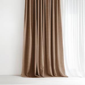 Goldea dekorační závěs peru - hnědý 220x135 cm